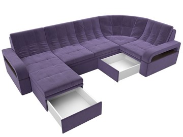 П-образный диван Лига-035, Фиолетовый (велюр) в Тюмени - предосмотр 2