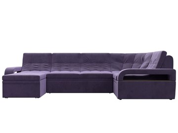П-образный диван Лига-035, Фиолетовый (велюр) в Тюмени - предосмотр 3