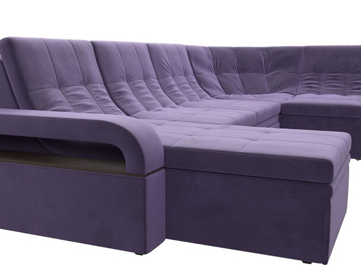 П-образный диван Лига-035, Фиолетовый (велюр) в Тюмени - изображение 4