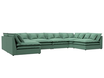 П-образный диван Лига-040, Амур зеленый (рогожка) в Тюмени