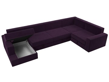 П-образный диван Майами, Фиолетовый (Велюр) НПБ в Тюмени - предосмотр 3