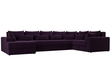П-образный диван Майами, Фиолетовый (Велюр) НПБ в Тюмени - предосмотр