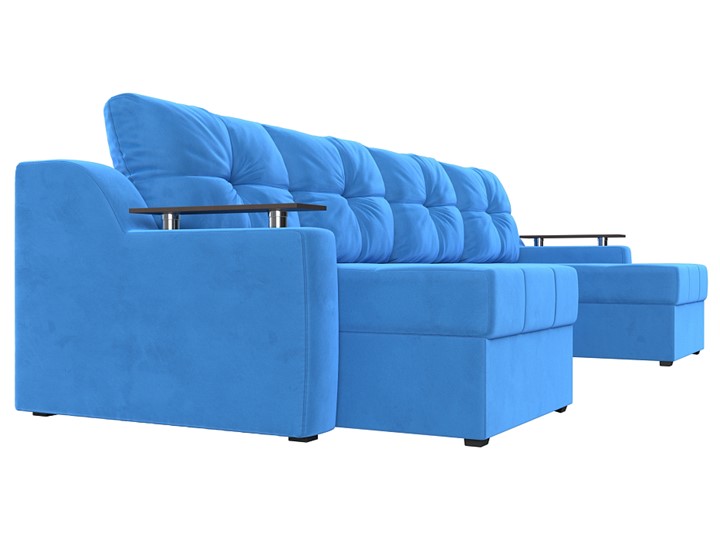 П-образный диван Сенатор, Голубой (Велюр) боннель в Тюмени - изображение 6