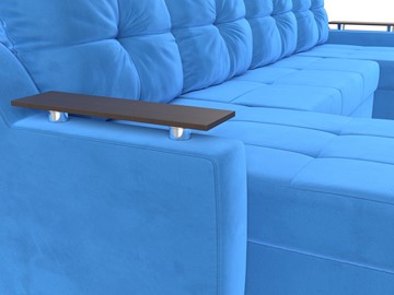 П-образный диван Сенатор, Голубой (Велюр) боннель в Тюмени - предосмотр 7