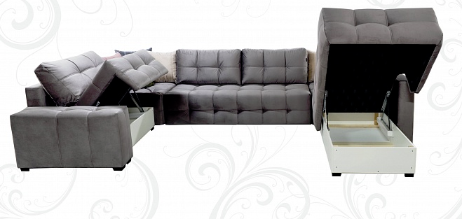 П-образный диван Италия 405х230х255х80 в Заводоуковске - изображение 2