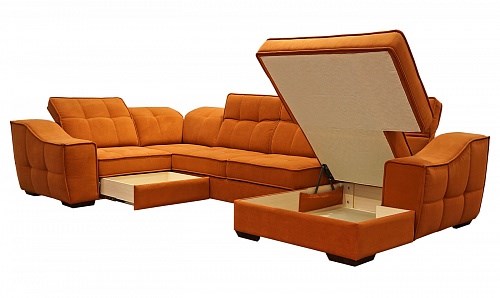 Угловой диван N-11-M (П1+ПС+УС+Д2+Д5+П1) в Тюмени - изображение 1