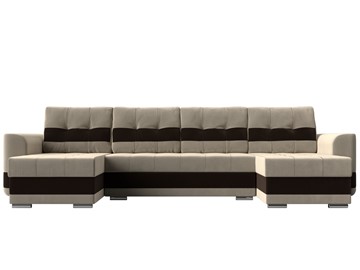 П-образный диван Честер, Бежевый/коричневый (вельвет) в Тюмени - предосмотр 1