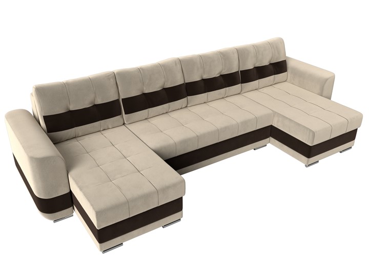 П-образный диван Честер, Бежевый/коричневый (вельвет) в Заводоуковске - изображение 4