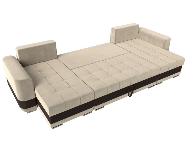 П-образный диван Честер, Бежевый/коричневый (вельвет/экокожа) в Заводоуковске - изображение 7