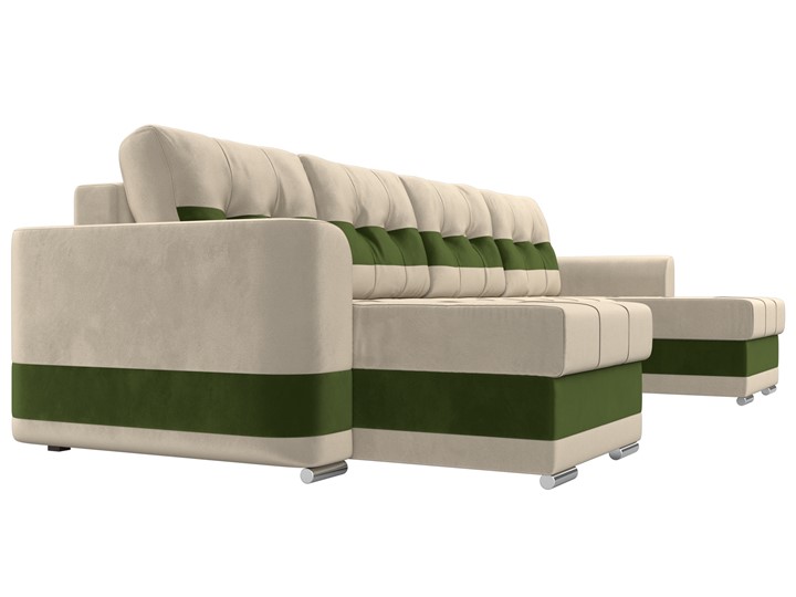 П-образный диван Честер, Бежевый/зеленый (вельвет) в Тюмени - изображение 2