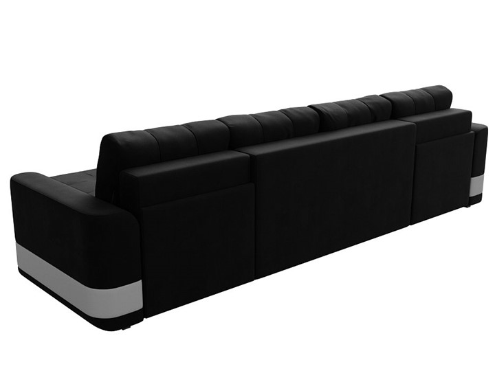 П-образный диван Честер, Черный/белый (вельвет/экокожа) в Заводоуковске - изображение 8