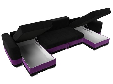 П-образный диван Честер, Черный/фиолетовый (вельвет) в Тюмени - предосмотр 5