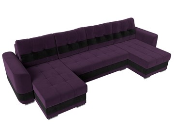 П-образный диван Честер, Фиолетовый/черный (велюр) в Тюмени - предосмотр 4