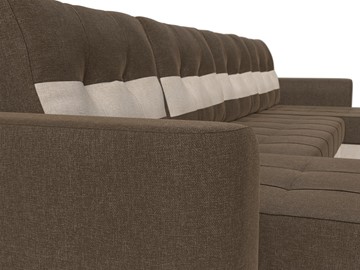 П-образный диван Честер, коричневый/бежевый (рогожка) в Тюмени - предосмотр 3