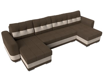 П-образный диван Честер, коричневый/бежевый (рогожка) в Заводоуковске - предосмотр 4