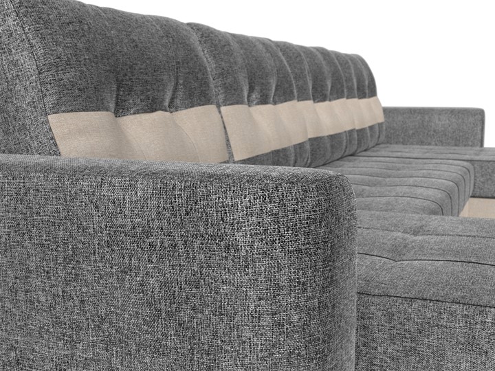 П-образный диван Честер, Серый/бежевый (рогожка) в Заводоуковске - изображение 3
