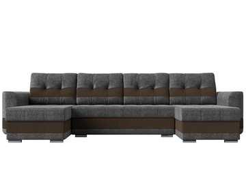 П-образный диван Честер, Серый/коричневый (рогожка) в Заводоуковске - предосмотр 1