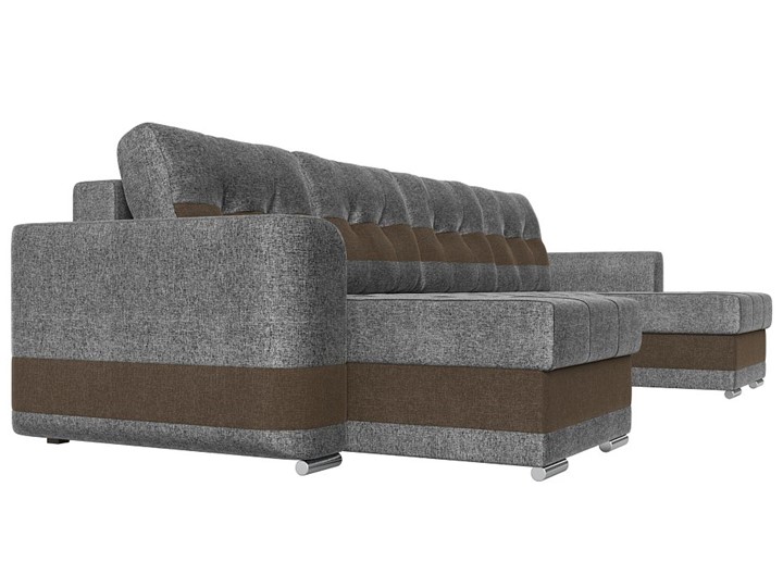 П-образный диван Честер, Серый/коричневый (рогожка) в Заводоуковске - изображение 2