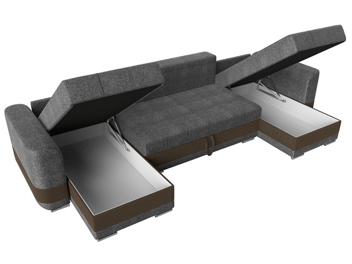 П-образный диван Честер, Серый/коричневый (рогожка) в Тюмени - изображение 5