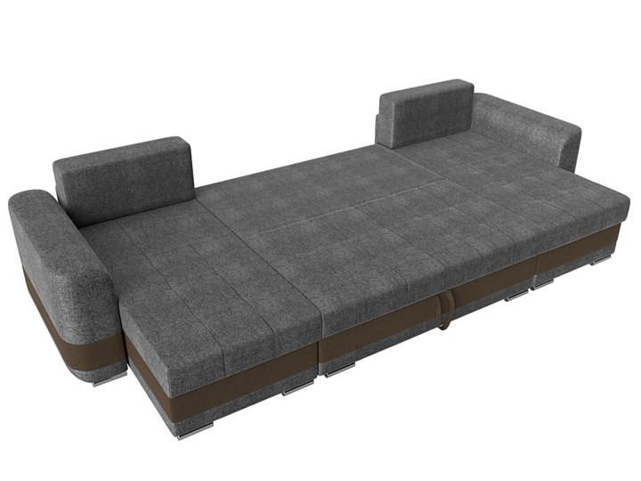 П-образный диван Честер, Серый/коричневый (рогожка) в Заводоуковске - изображение 7