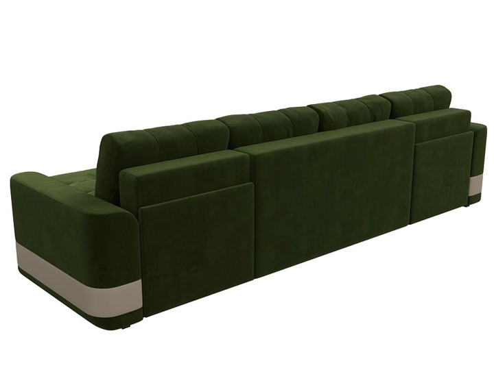 П-образный диван Честер, Зеленый/бежевый (вельвет/экокожа) в Тюмени - изображение 8