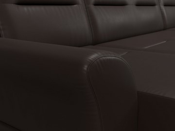 Большой П-образный диван Клайд, Коричневый (Экокожа) в Заводоуковске - предосмотр 5