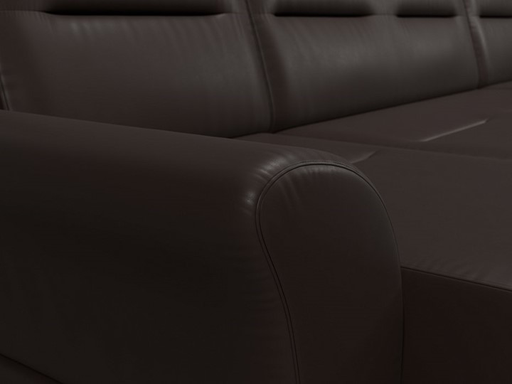 Большой П-образный диван Клайд, Коричневый (Экокожа) в Заводоуковске - изображение 5