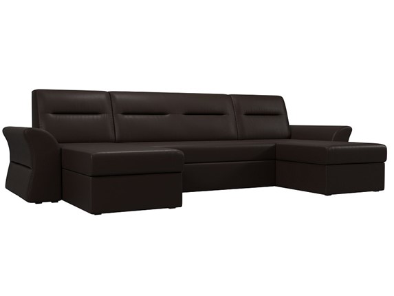 Большой П-образный диван Клайд, Коричневый (Экокожа) в Заводоуковске - изображение