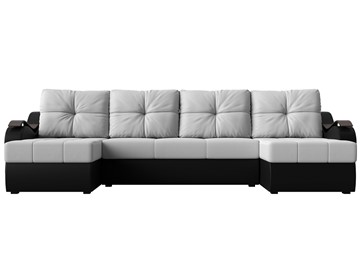 П-образный диван Меркурий П, Белый/черный (экокожа) в Тюмени - предосмотр 1