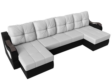 П-образный диван Меркурий П, Белый/черный (экокожа) в Заводоуковске - предосмотр 4