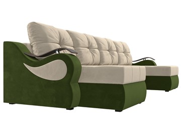 П-образный диван Меркурий П, Бежевый/зеленый (вельвет) в Тюмени - предосмотр 2