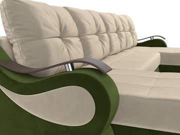 П-образный диван Меркурий П, Бежевый/зеленый (вельвет) в Тюмени - предосмотр 3