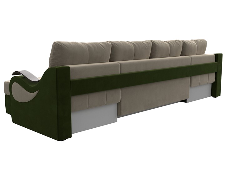 П-образный диван Меркурий П, Бежевый/зеленый (вельвет) в Тюмени - изображение 7