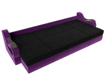 П-образный диван Меркурий П, Черный/фиолетовый (вельвет) в Тюмени - предосмотр 5