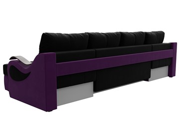 П-образный диван Меркурий П, Черный/фиолетовый (вельвет) в Тюмени - предосмотр 7