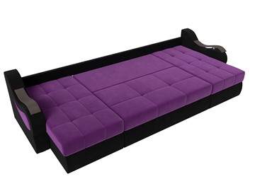 П-образный диван Меркурий П, Фиолетовый/черный (вельвет) в Тюмени - предосмотр 5