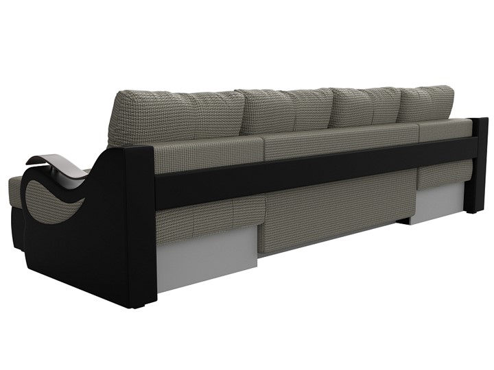 П-образный диван Меркурий П, Корфу 02 (рогожка)/черный (экокожа) в Тюмени - изображение 7