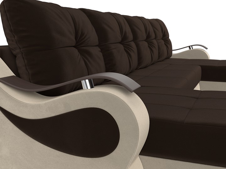 П-образный диван Меркурий П, Коричневый/бежевый (вельвет) в Тюмени - изображение 3