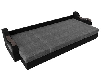 П-образный диван Меркурий П, Серый/черный (рогожка/экокожа) в Тюмени - предосмотр 5