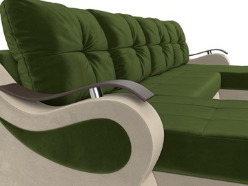 П-образный диван Меркурий П, Зеленый/бежевый (вельвет) в Тюмени - предосмотр 3