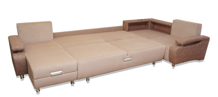 П-образный диван Престиж-15 люкс с полкой в Тюмени - изображение 1