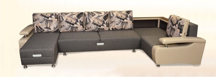 П-образный диван Престиж-15 люкс с полкой в Тюмени - изображение 2