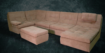 П-образный диван Премьер со столом-пуфом в Тюмени - предосмотр