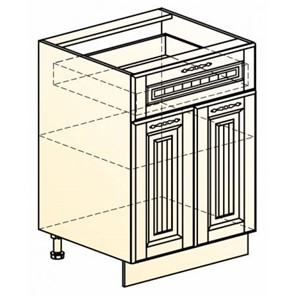 Шкаф рабочий Бавария L600 (2 дв. гл. 1 ящ.) в Тюмени