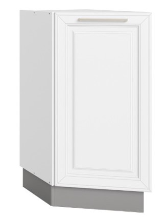Шкаф рабочий Мишель конц. 45 гр. L300 (1 дв. гл.) эмаль (белый/белый) в Тюмени - изображение