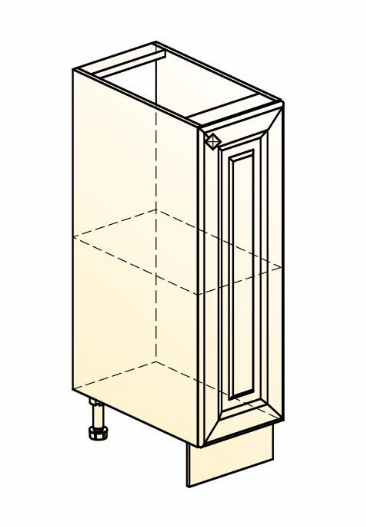Тумба кухонная Мишель L200 (1 дв. гл.) эмаль (белый/белый) в Тюмени - изображение 1
