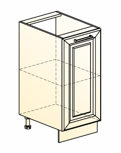 Шкаф рабочий Мишель L400 (1 дв. гл.) эмаль (белый/белый) в Тюмени - изображение 1