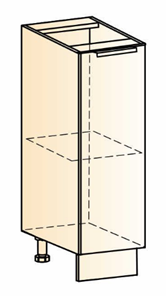 Тумба кухонная Стоун L200 (1 дв.гл.) (белый/джелато софттач) в Тюмени - предосмотр 1
