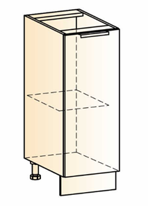 Кухонная тумба Стоун L300 (1 дв.гл.) (белый/джелато софттач) в Тюмени - предосмотр 1