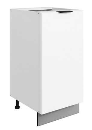 Шкаф рабочий Стоун L400 (1 дв.гл.) (белый/джелато софттач) в Тюмени - изображение